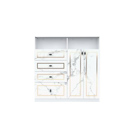 ตู้ลิ้นชัก 4 ลิ้นชัก WISDOM DESIGN FURNITURE GDW-121 120 ซม. สีขาว/ซอฟท์มาร์เบิ้ล_0